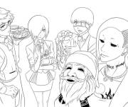 Coloriage Personnages principaux de Tokyo Ghoul