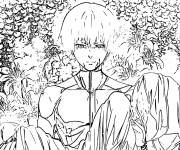 Coloriage et dessins gratuit Protagoniste Ken Kaneki Goule de Tokyo à imprimer