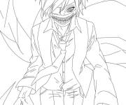 Coloriage Sasaki Hayse le goule puissant
