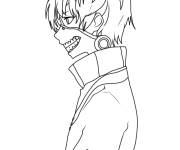 Coloriage Tokyo Ghoul manga japonaise fantastique