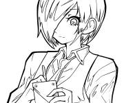 Coloriage et dessins gratuit Touka Kirishima prends ses notes à imprimer
