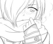Coloriage Yotsume se sent froid