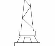 Coloriage Croquis simple de Tour Eiffel