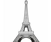 Coloriage Immense immeuble de la Tour Eiffel