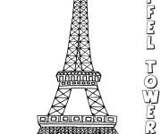 Coloriage L'&eacute;l&eacute;ment populaire pour les touriste &agrave; Paris