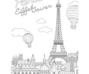 Coloriage La magnifique Tour Eiffel en France