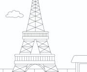 Coloriage La tour Eiffel Lineart