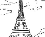 Coloriage Le majestueux Tour Eiffel de Paris