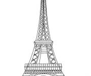 Coloriage Le tour c&eacute;l&egrave;bre situ&eacute; &agrave; Paris
