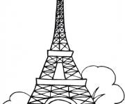 Coloriage Mini Tour Eiffel facile