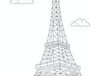 Coloriage Paysage id&eacute;ale de la Tour Eiffel