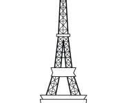 Coloriage Structure Tour Eiffel &agrave; Paris