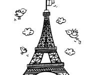 Coloriage Tour Eiffel en France