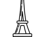 Coloriage Tour Eiffel en miniature