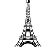 Coloriage Tour Eiffel facile