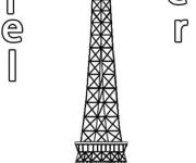 Coloriage Tour Eiffel gratuit
