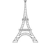 Coloriage Tour Eiffel imprimable