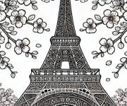Coloriage Tour Eiffel magique