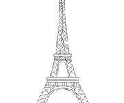 Coloriage Tour Eiffel monument de la France