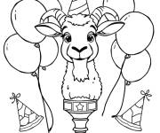 Coloriage Ch&egrave;vre en Troph&eacute;e
