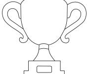 Coloriage et dessins gratuit Emoji troph&eacute;e à imprimer