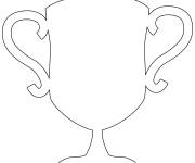Coloriage et dessins gratuit Facile du troph&eacute;e à imprimer