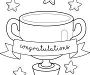 Coloriage F&eacute;licitation sur le Troph&eacute;e