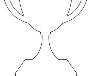 Coloriage et dessins gratuit Forme de contour troph&eacute;e à imprimer