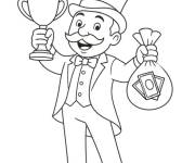 Coloriage Monsieur Loyal et le troph&eacute;e