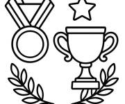 Coloriage Symboles de troph&eacute;e