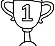 Coloriage Troph&eacute;e au crayon