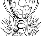 Coloriage Troph&eacute;e avec des ballons