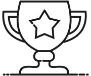 Coloriage et dessins gratuit Troph&eacute;e d'Accomplissement à imprimer