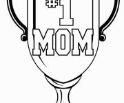 Coloriage Troph&eacute;e de la meilleure maman