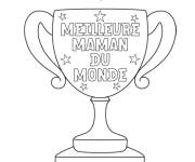 Coloriage Troph&eacute;e de la meilleure maman du monde