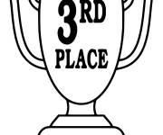 Coloriage Troph&eacute;e de la troisi&egrave;me place