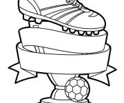 Coloriage Troph&eacute;e de ligue de foot