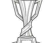 Coloriage Troph&eacute;e de ligue de foot