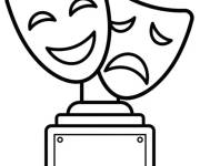 Coloriage Troph&eacute;e de th&eacute;&acirc;tre