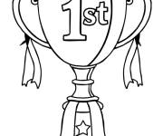 Coloriage Troph&eacute;e d&eacute;cor&eacute;