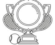 Coloriage Troph&eacute;e du champion de Tennis