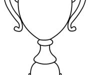 Coloriage Troph&eacute;e du champion facile