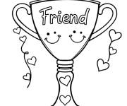 Coloriage Troph&eacute;e du meilleur ami