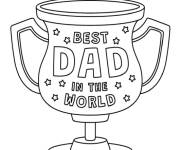 Coloriage Troph&eacute;e du meilleur papa