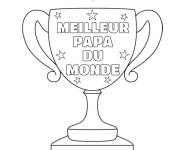 Coloriage Troph&eacute;e du meilleur papa du monde