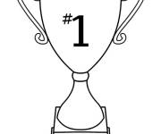 Coloriage Troph&eacute;e du premier