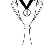 Coloriage Troph&eacute;e du vainqueur champion