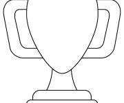 Coloriage et dessins gratuit Troph&eacute;e &eacute;moji en ligne à imprimer