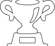 Coloriage Troph&eacute;e &eacute;moji pour enfants