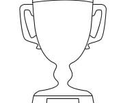 Coloriage et dessins gratuit Troph&eacute;e en contour à imprimer